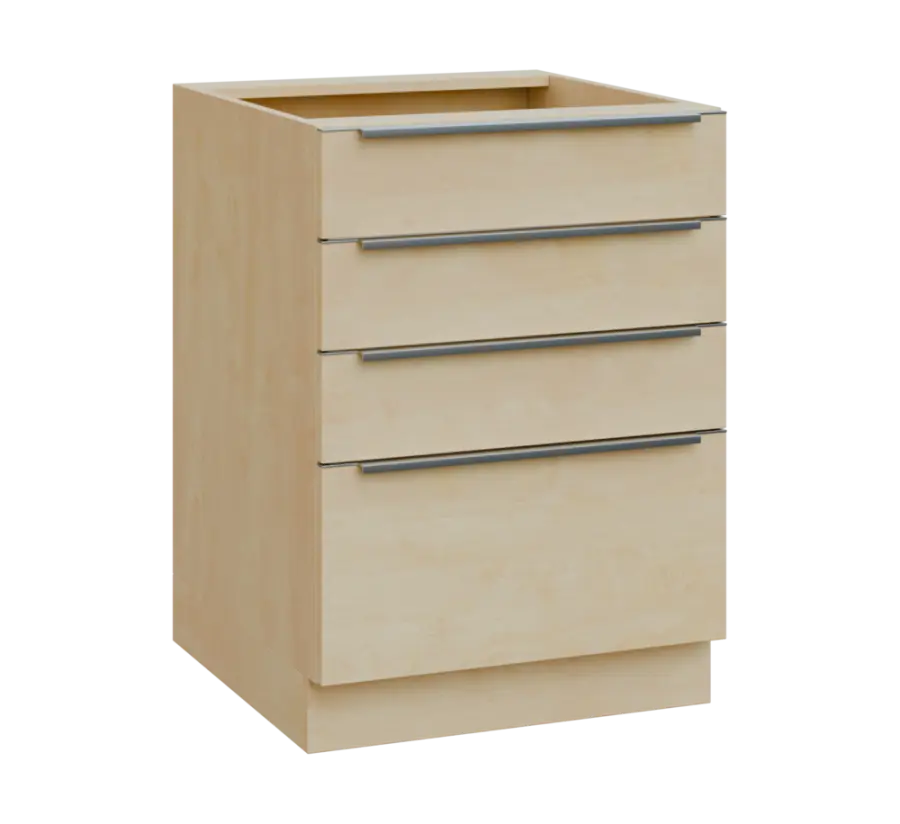 SIS - 6Z41 spodní skříňka, 4-zásuvková, 870x600x600, bříza světlá